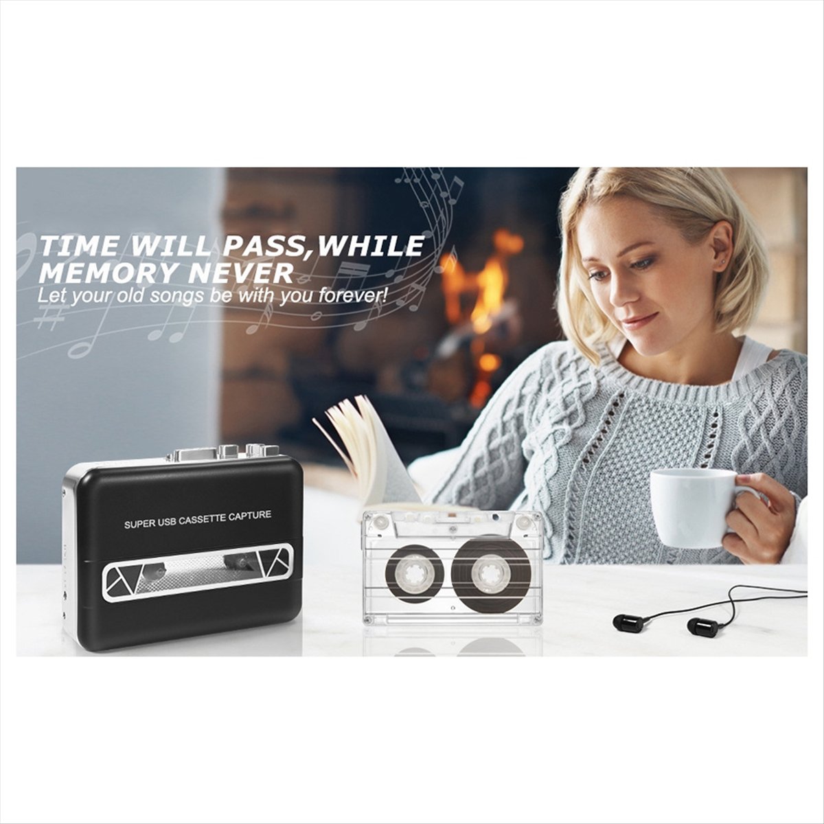 Audio Music Converter To Mp3 - (DT37) جهاز تحويل شرائط الكاسيت إلى