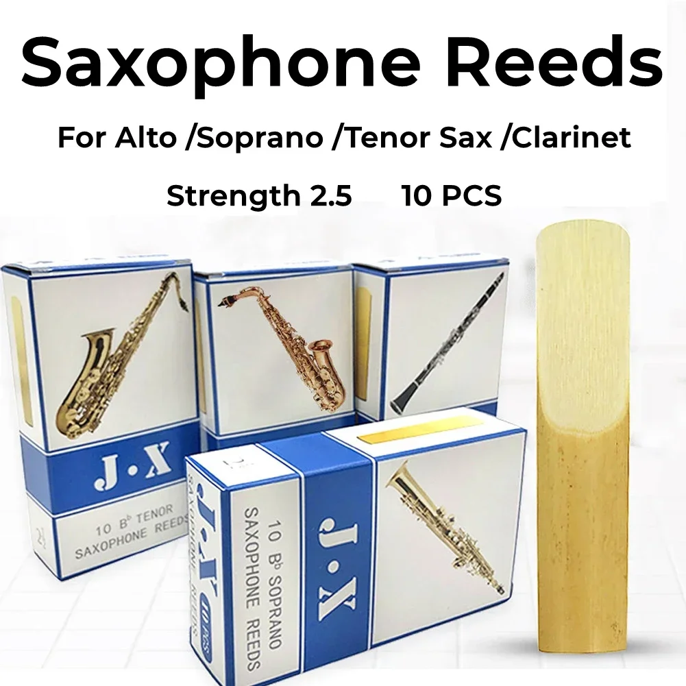 Clarinet Care Kit - 10 قطعة قصب الساكسفون 2.5 ل