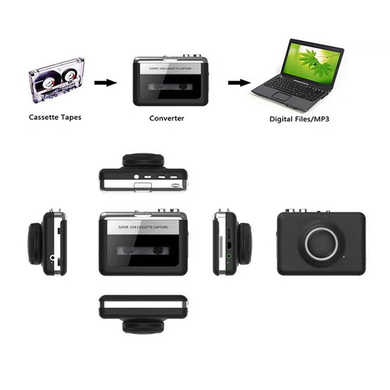 مشغل كاسيت USB ستيريو محمول شر - مراجعة Audio Music Converter To Mp3 وسعره
