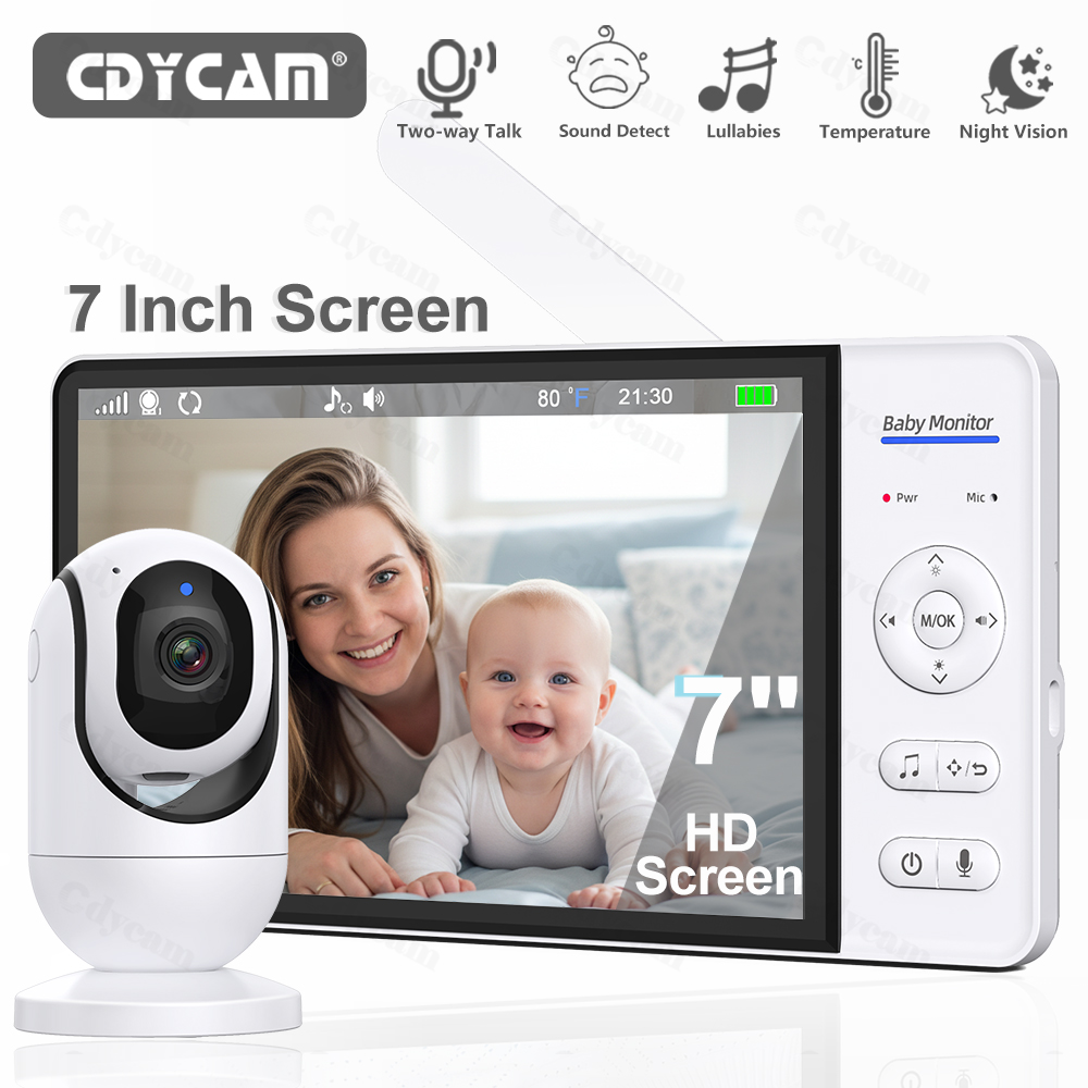 7.0 ''فيديو مراقبة الطفل 720P  - مراجعة Zoom Audio Music وسعره