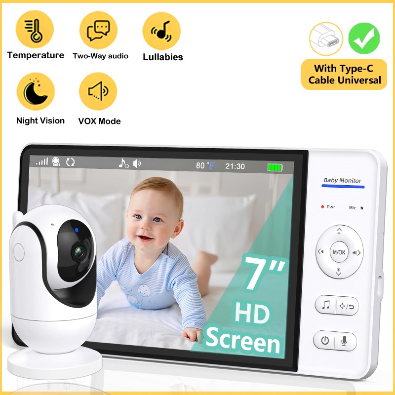 لا واي فاي 7 بوصة مراقبة الطفل - مراجعة Zoom Audio Music وسعره