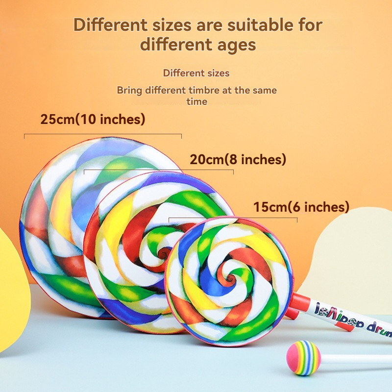 طبلة يدوية تعليمية للأطفال الص - مراجعة Audio Music Lollipop وسعره