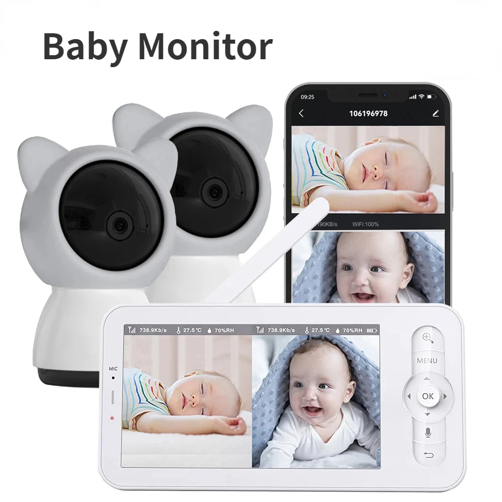 مراقبة الطفل HD 5 بوصة LCD اتج - مراجعة Audio Detect Music وسعره