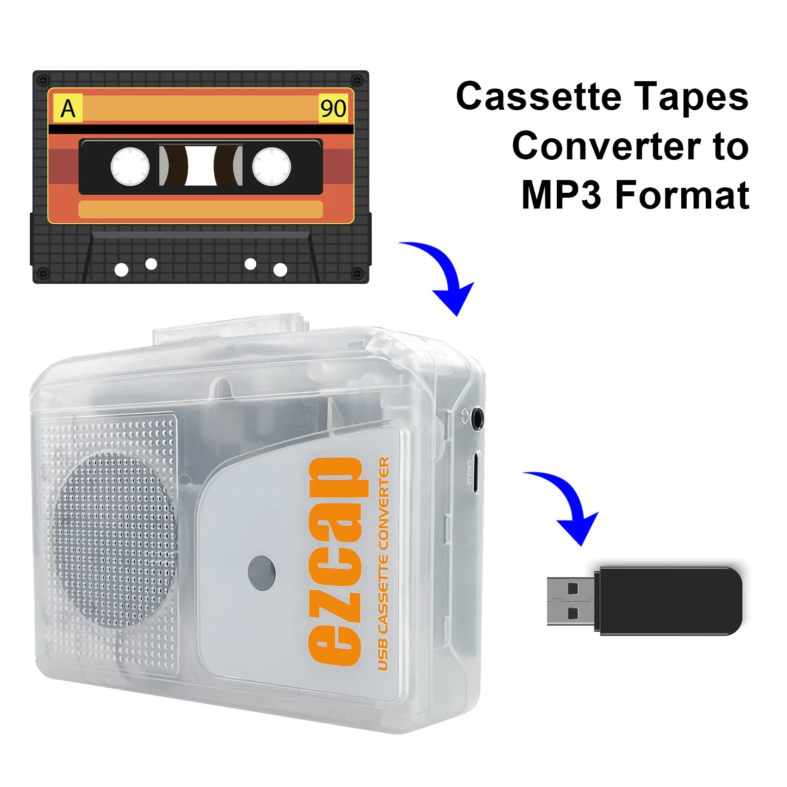 جديد EZCAP249 مشغل كاسيت USB ش - مراجعة Audio Music Converter To Mp3 وسعره
