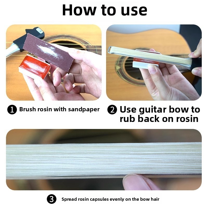 قوس الجيتار بيكاسو القوس أداء  - مراجعة Violin Rosin Bow وسعره