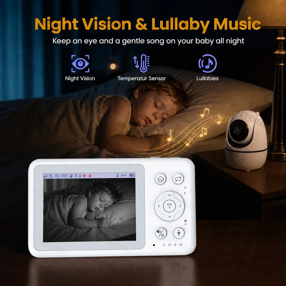 شاشة LCD لجهاز مراقبة الأطفال  - مراجعة Audio Detect Music وسعره