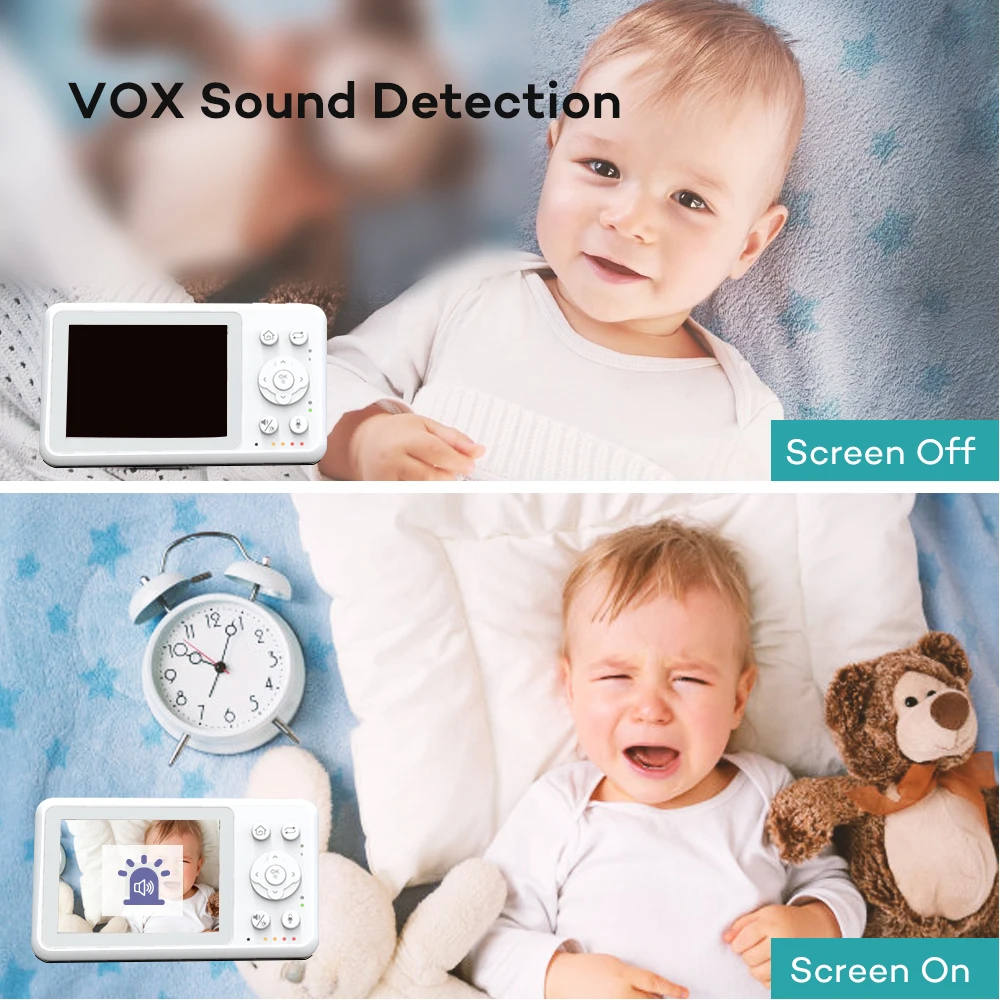 شاشة LCD لجهاز مراقبة الأطفال  - مراجعة Audio Detect Music وسعره